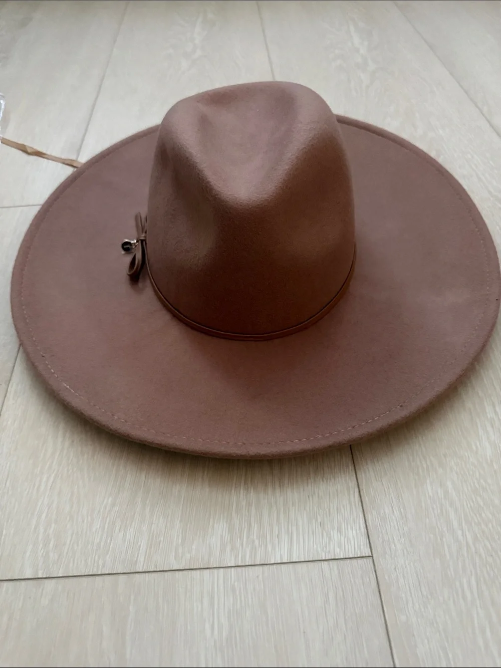 Ted Baker Abbiiio Bow Wool Wide-Brim Felt Fedora in Dark Brown